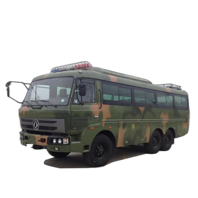 Off Road Tyre Soldiers Transport Bus Kendaraan Militer Hutan 6x6 Bus penumpang 190HP 30 Kursi