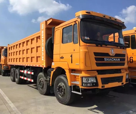 Tugas Berat Shacman F3000 8x4 Dump Truck Euro 2 Emisi 380hp 10MT Diesel Tippers Suspensi Hidrolik Kabin