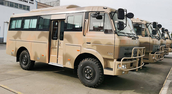 Dongfeng Off Road Kendaraan 4x4 6x6 Off Road Bus 6.7m Tubuh Transmisi Manual