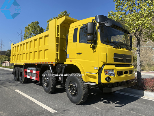 Pertambangan Heavy Dump Truck Logging Transportasi 50 Ton Dump Truck 8x4 12 Roda Mesin Diesel