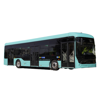 Sertifikasi Standar UE 12m Bus Kota Listrik Rem Cakram Belakang Depan Lantai Rendah Daya Motor 239kw