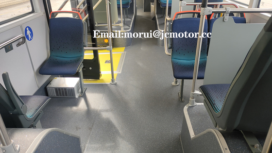 Sertifikasi Standar UE 12m Bus Kota Listrik Rem Cakram Belakang Depan Lantai Rendah Daya Motor 239kw