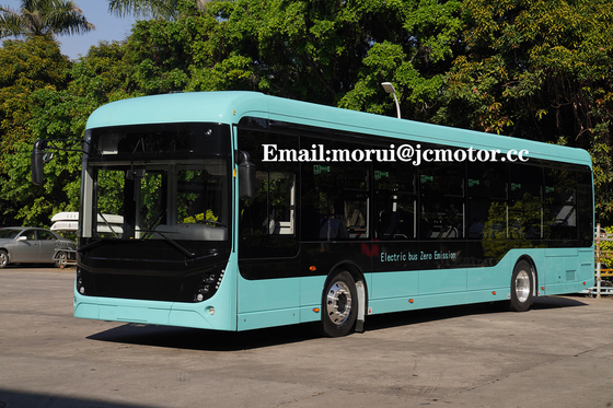 Sertifikasi Standar UE 12m Bus Kota Listrik Rem Cakram Belakang Depan Lantai Rendah Daya Motor 239kw