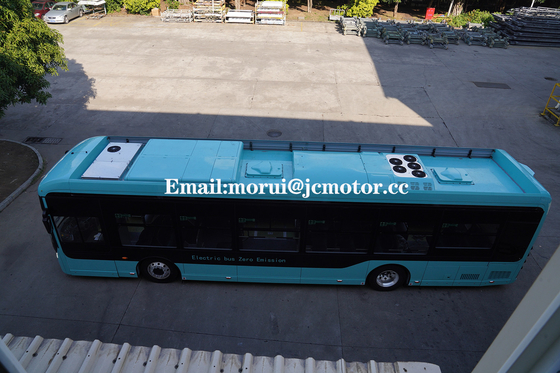 Sertifikasi WVTA Eropa Penggerak Langsung Motor Listrik Bus Kota 29 Kursi Area Kursi Roda Lantai Rendah