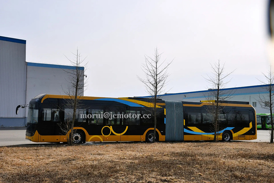 18m Articulated BRT FCV Hydrogen Fuel Cell Electric Public Bus 155 Penumpang 350km Kilometer