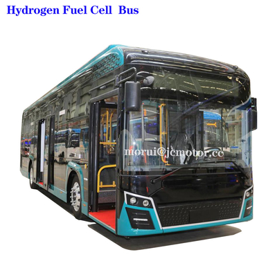 12m FCEV Baterai Bahan Bakar Hidrogen Bus Kota Listrik Lantai Rendah 80km/h Kecepatan maksimum