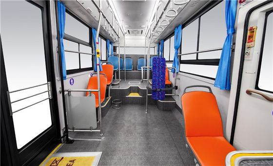 7m ZEV Electric Public Bus 22 kursi penuh beban 250km Bus Shuttle Karyawan