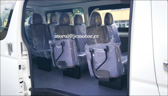 Disesuaikan 4.9m HIACE Model 15 Seat Taksi Minibus Transportasi Penumpang Perkotaan Bus Mesin Bensin