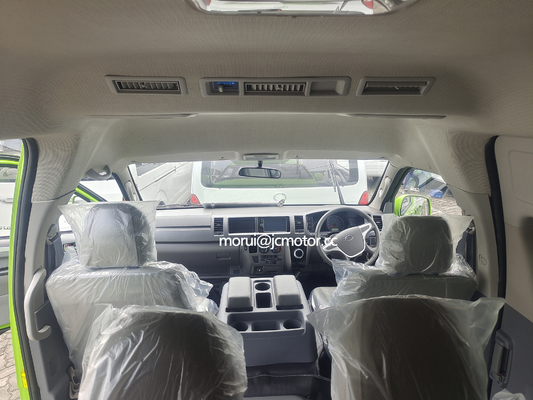 Customized Antigua dan Barbuda RHD Electric City Mini Bus HIACE Model 18 Kursi 300km Jarak Kilometer