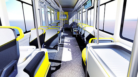 Bus Kota Listrik CRRC 12m 500KM Mileage 30 Kursi Konfigurasi Opsional