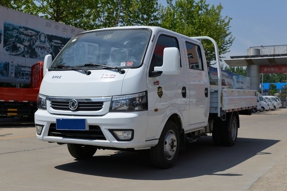 4.5T Truk Kargo Ringan 4x2 Mesin Diesel Truk Lorry Kecil Baris Ganda 5 Kursi