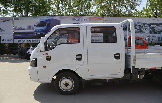4.5T Truk Kargo Ringan 4x2 Mesin Diesel Truk Lorry Kecil Baris Ganda 5 Kursi
