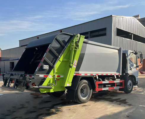 4x2 Truk Sanitasi Kota Diesel 8Cbm Tempat Sampah Koleksi Pemadat Sampah