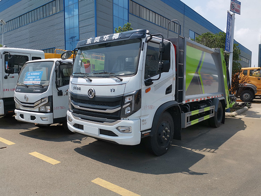 4x2 Truk Sanitasi Kota Diesel 8Cbm Tempat Sampah Koleksi Pemadat Sampah