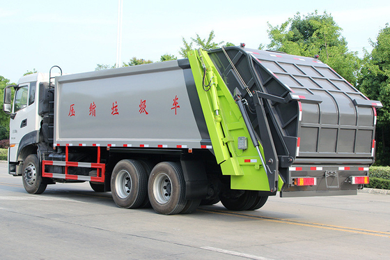 Truk Sanitasi Kota 6x4 Berat Truk 18 Cbm 10Ton Kendaraan Pengumpul Sampah