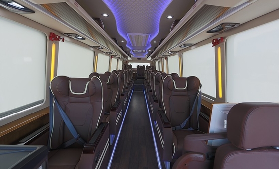Bus Pelatih Mewah Golden Dragon Diesel 220 HP 8m 10 - 34 Kursi Bus Perjalanan Tim