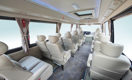 Bus Coaster Mewah Kursi Kulit 7m 150hp Mesin Diesel Lampu Depan LED