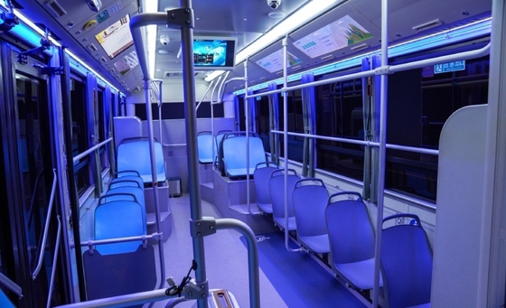 Keselamatan Lalu Lintas Bus Umum Listrik Mewah 27 Kursi Jarak Tempuh 317km 69 Km/H