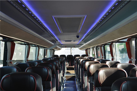 Quick Charge Luxury Group Travel Coach 100 km/jam Kursi Kulit Kemudi Kiri
