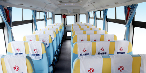 Bus Antar-Jemput Siswa Sekolah 56 Tempat Duduk 170hp 9R22.5 Ban Transmisi 5MT