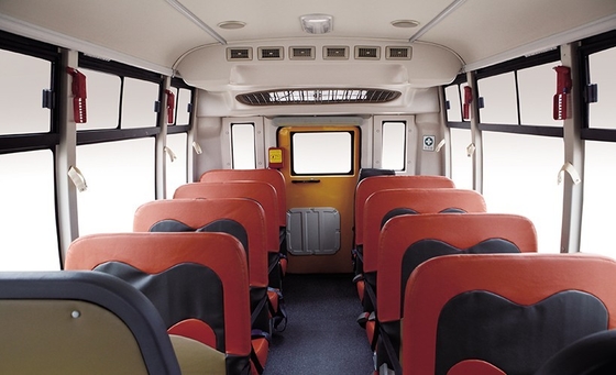 100hp 10 - 19 Seater Student Shuttle Bus 5,5m Tenaga Mesin Diesel 80km/jam